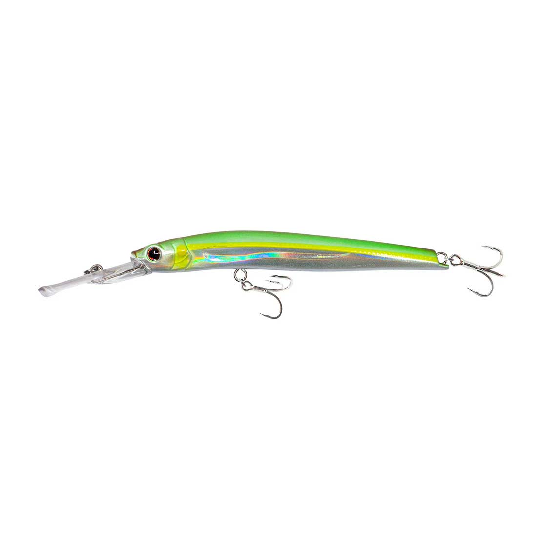 Nomad Styx Saltwater Minnow Lure - 95mm Slow Float Chartreuse Stripe Ayu