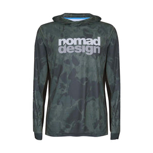 Nomad Hooded Tech UV Protective Fishing Shirt - Medium Forest Camo