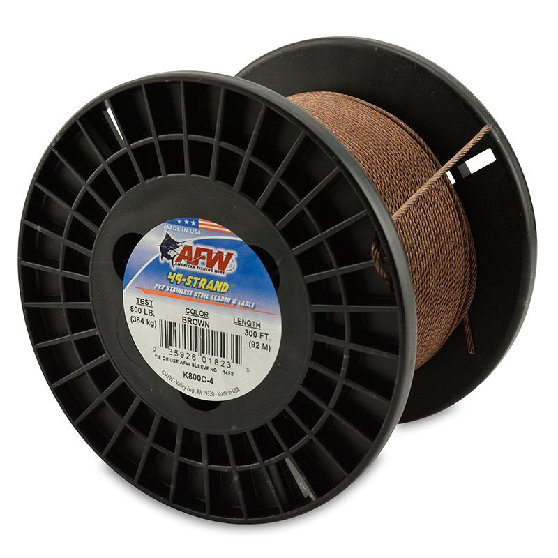 AFW 49-Strand Stainless Steel Shark Leader Wire 300ft - Rok Max