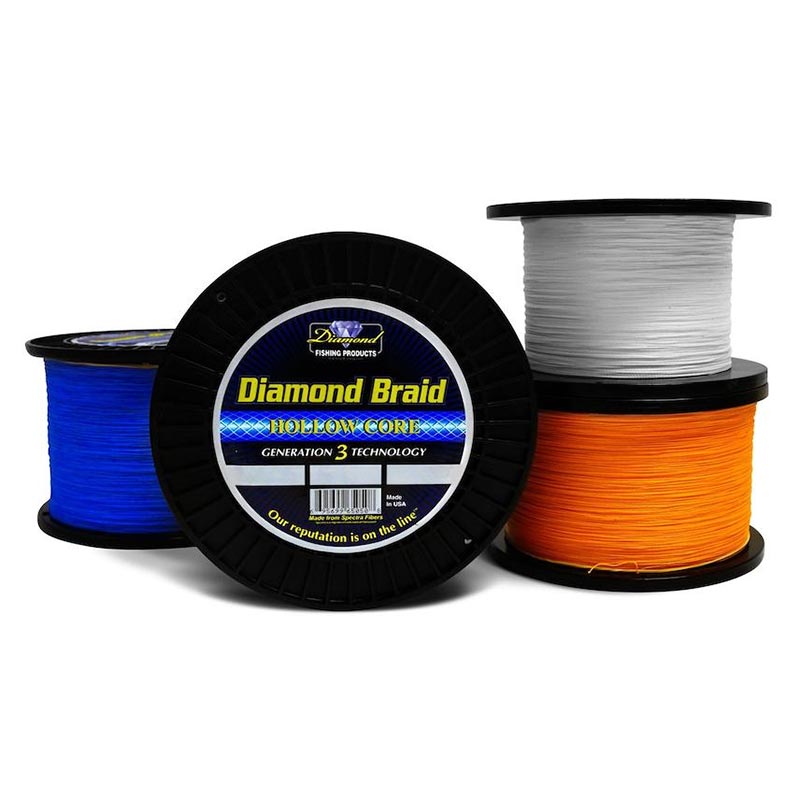 DIAMOND 16 Strand Hollow Core Braid Line GENERATION 3 Orange/600yds
