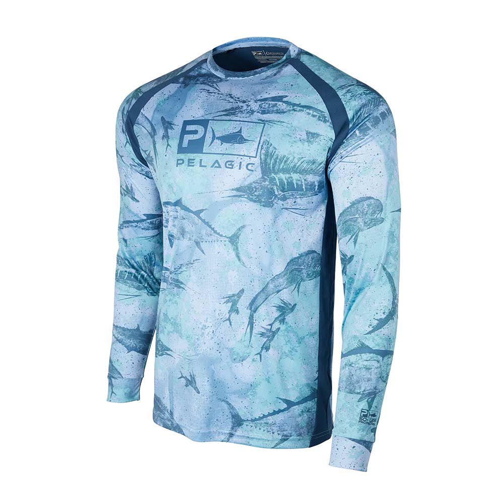 Men's Long Sleeve Hooded Fishing Jersey: Multi - fishing shirt – Big Bite Fishing  Shirts